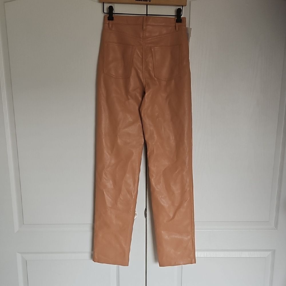 Wilfred Camel Faux Leather Pants - Picture 4 of 16